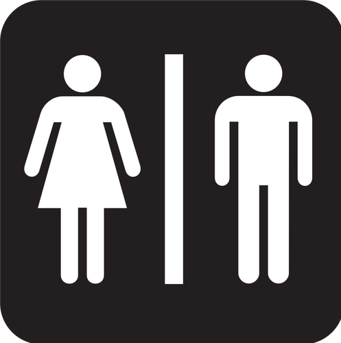 Grafica vectoriala de NPS semn pentru toaleta