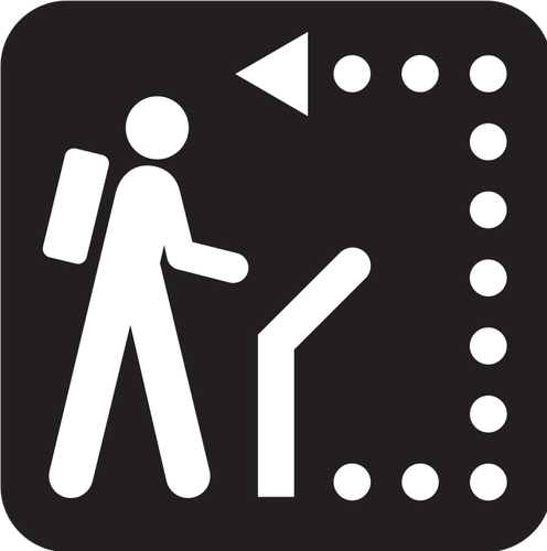 Hiking man icon