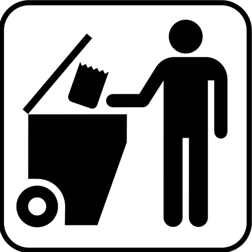 US National Park Maps pictograph for a trash dumpster vector image