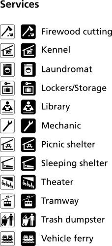 Pictograms for different services vector image