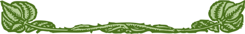 וקטור ציור של ירוק עלים קישוט גבול