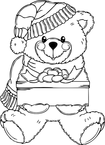 Christmas Bear vector graphics