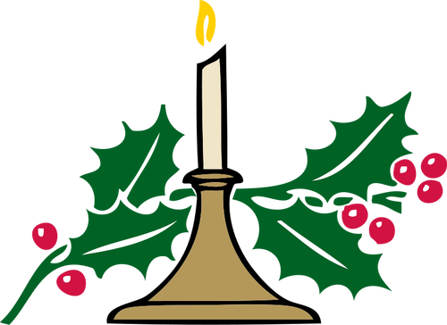 Kerst kaars vector