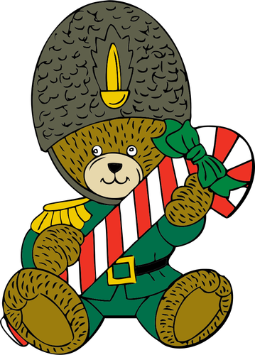 Рождество гвардии медведь вектор
