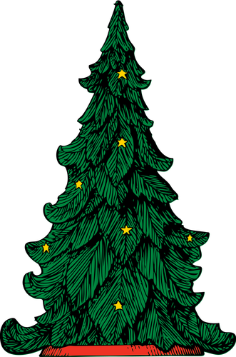 Gambar vektor pohon Natal