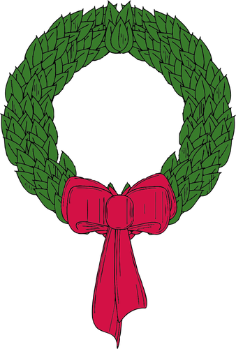 Christmas wreath vector