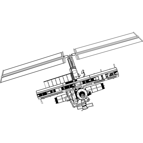 ISS vector drawing illustration