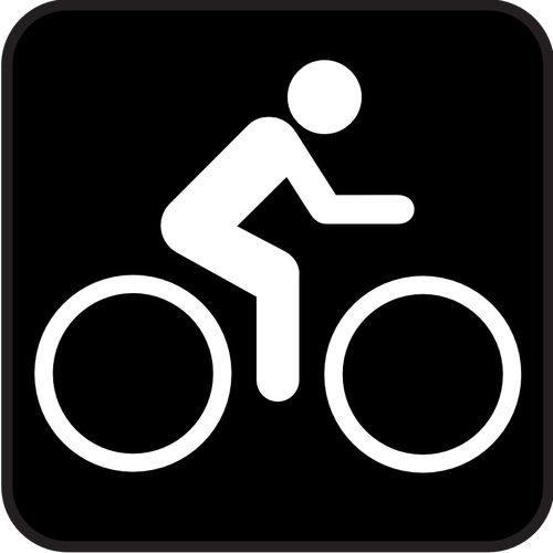 骑自行车的地区矢量图像象形图