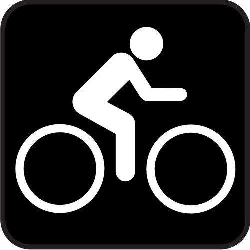 Pictogram for biking area vector image