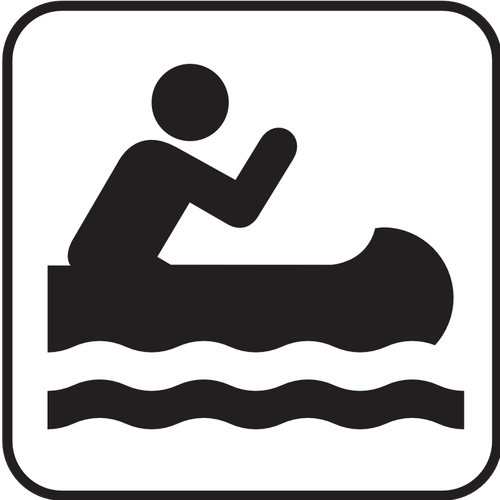 Amerikaanse Nationaalpark Maps pictogram voor het kayaking vector afbeelding