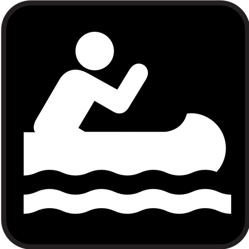 Pittogramma per kayak immagine vettoriale