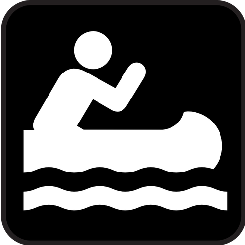 Pictogram untuk kayak vektor gambar