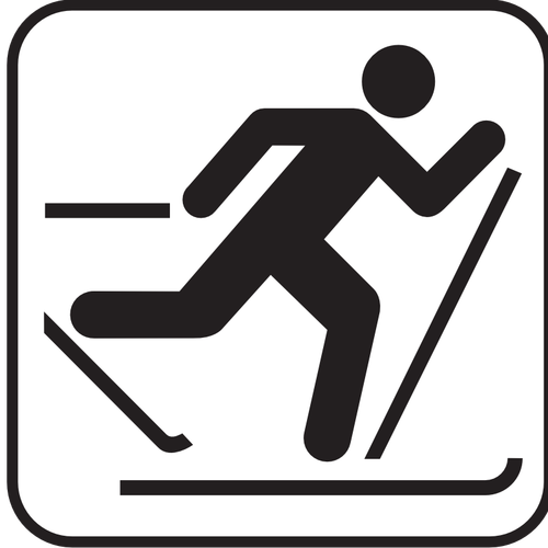 US National Park Maps pictogram for ski walking vector image