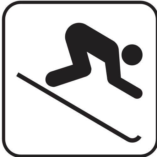 US National Park Maps pictogram for ski ground vector image