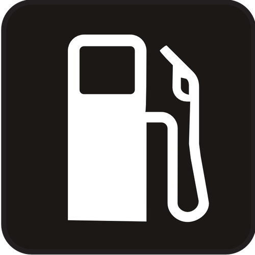 Piktogram för bensinstation vektorbild