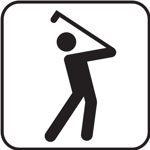 Amerikaanse Nationaalpark Maps pictogram voor een golf speelveld vector afbeelding