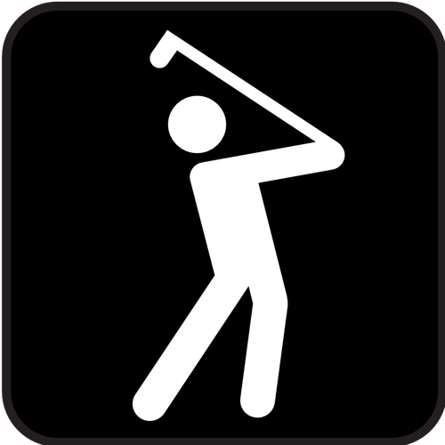 Пиктограмма для гольф поле векторное изображение