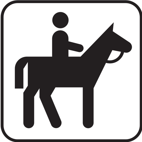 ארה ב pictogram הפארק הלאומי מפות עבור פעילות horseriding בתמונה וקטורית.
