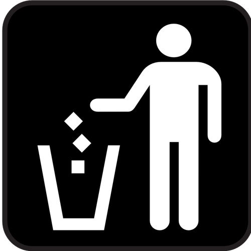 Pictogram voor vuilnisbak vector afbeelding