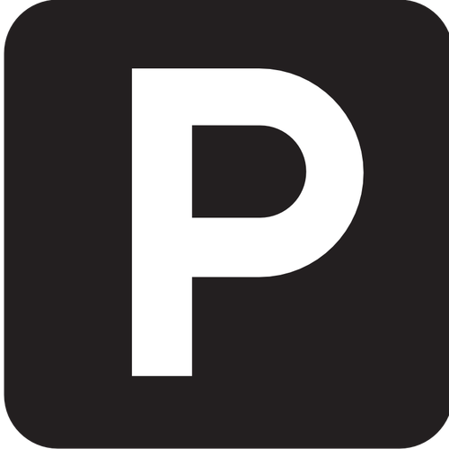 Pictograma para imagem vetorial de área de estacionamento
