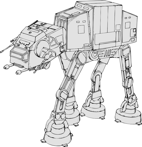 Imperial AT-AT walker vector illustrasjon