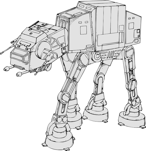 AT-AT Imperial walker vector illustration