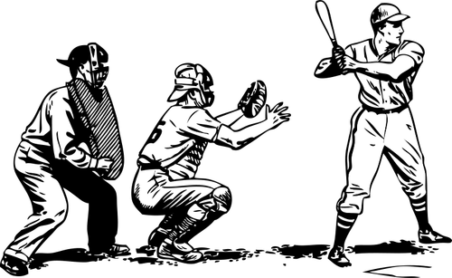 Vektorové ilustrace baseball scénu