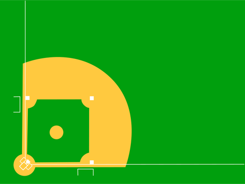 Ilustración vectorial de un diamante de béisbol