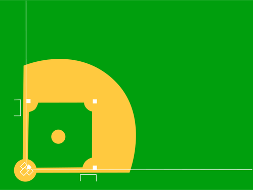 Vector illustration of a baseball diamond