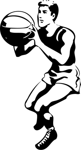 Basketball player vector clip art