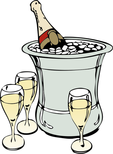Champagne servering vektor image