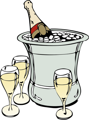 Champagne serving vector image