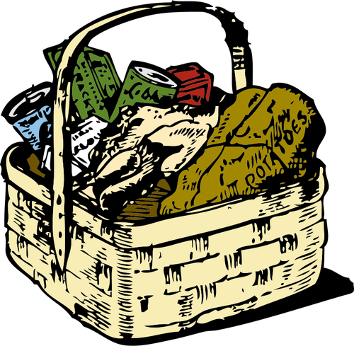 Food basket vector