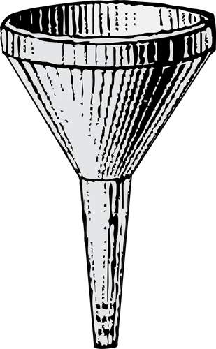 Metal funnel vector image