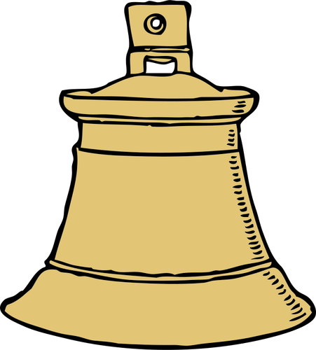 Vector image of gold bell