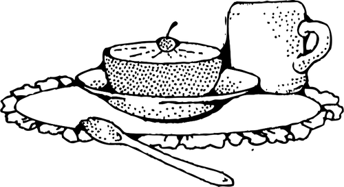 Grafika wektorowa grejpfruta i kawy