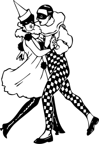 زوجان الرقص ناقلات مقطع الفن