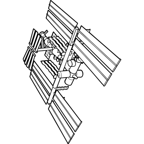 Part of International Space Station vector drawing