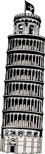 Šikmá věž v Pise vektorový obrázek