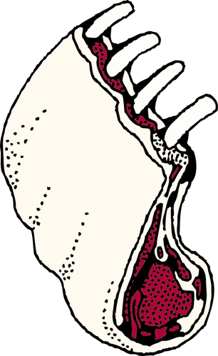 Vektor ClipArt-bilder av fläskkarré