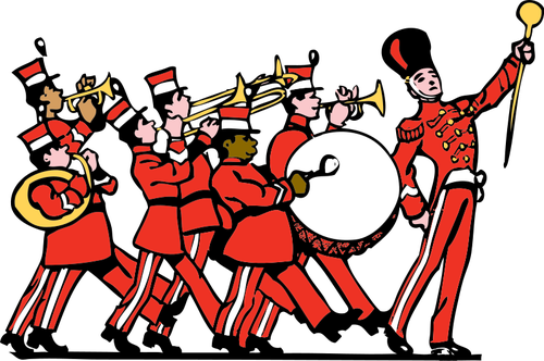 Marching band vector clip art
