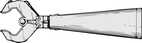 Vector bildet av mekanisk hånd side-visning