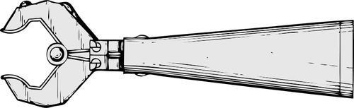 Vektor-Bild der mechanische Hand-Seitenansicht