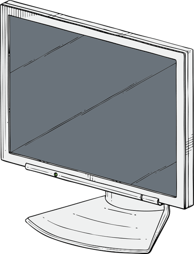 PC monitor vector drawing