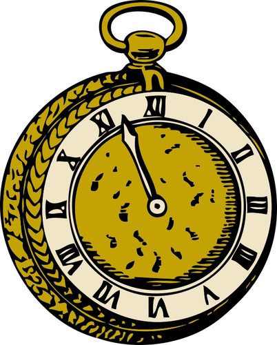 Old pocket watch vector illustration