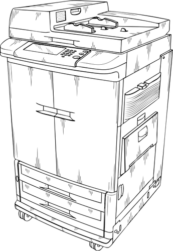 Vector clip art of photocopier