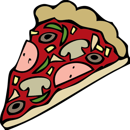 Pizza slice vector image