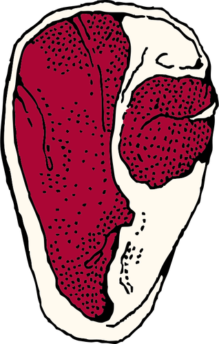 Ilustración vectorial de costillas a la barbacoa