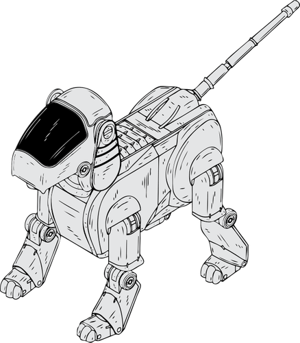 Vector image of dog robot