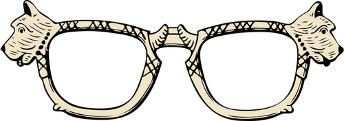 Dog glasses vector image